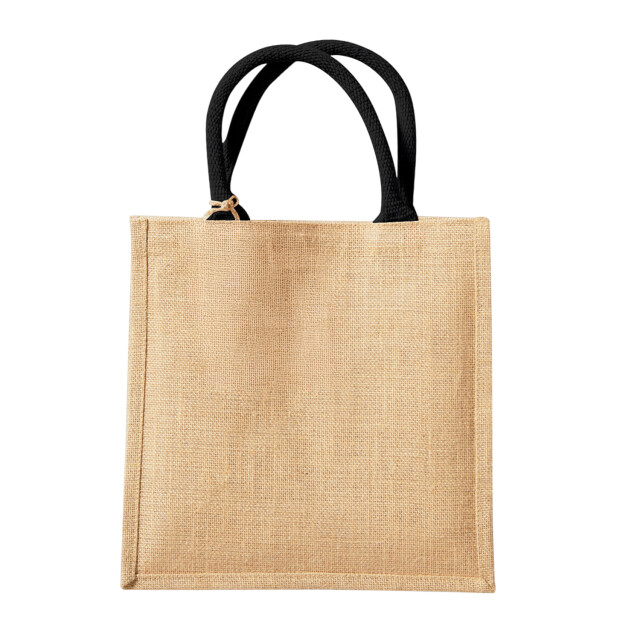 Westford Mill Midi gelamineerde jute 14l boodschappentas UTFK2142_naturalblack large