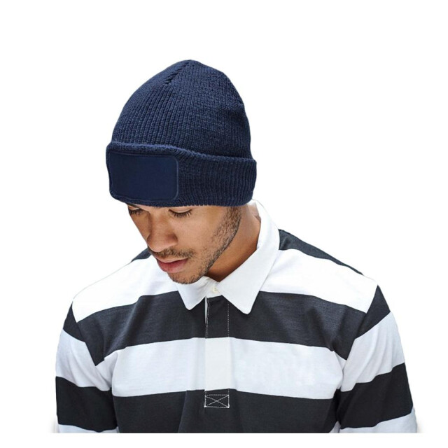 Beechfield Unisex volwassenen verdunnen printer beanie UTFK247_frenchnavy large