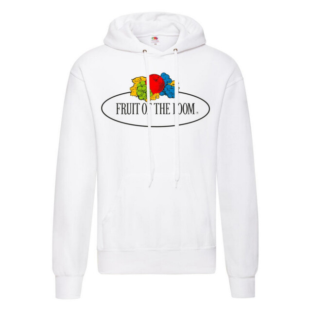 Fruit of the Loom Dames vintage klassieke logo bedrukte hoodie UTFK2295_white large