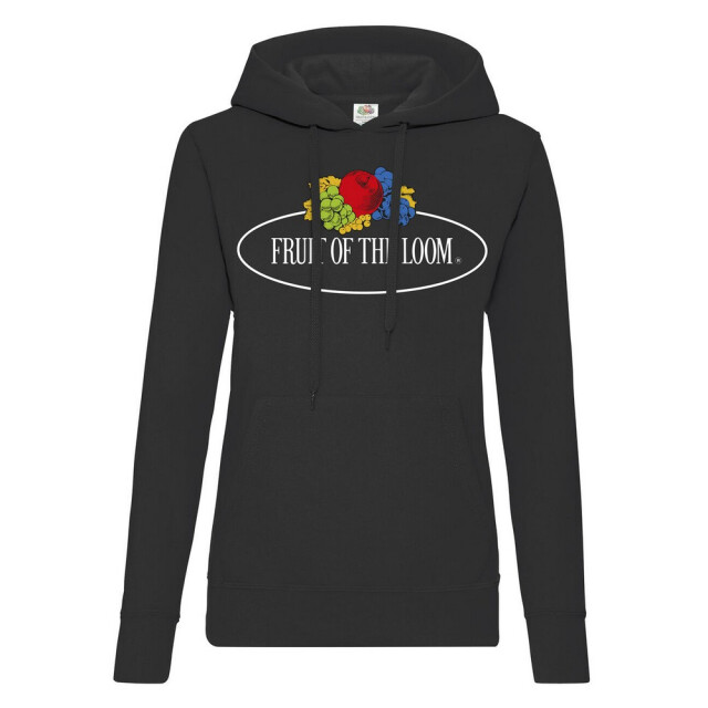 Fruit of the Loom Dames vintage logo bedrukte hoodie UTFK2297_black large