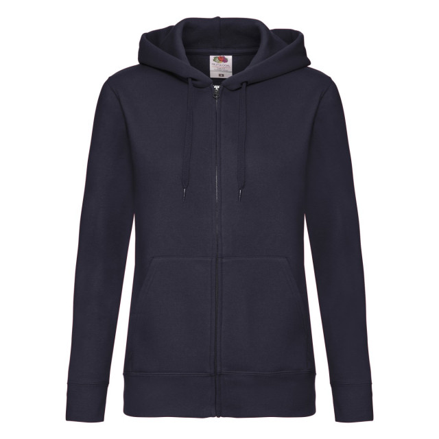 Fruit of the Loom Dames premium sweatjack met kap lady fit UTFK2294_deepnavy large