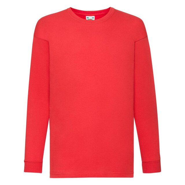 Fruit of the Loom Effen t-shirt met lange mouwen voor kinderen/kids UTFK2075_red large