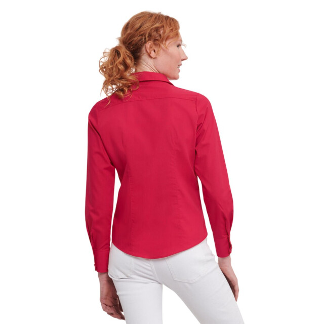 Russell Athletic Dames poplin overhemd met lange mouwen UTFK2238_classicred large