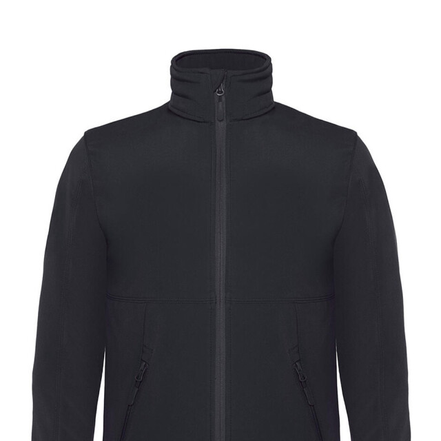 B and C Kinder/kinder soft shell jas met capuchon UTFK2258_black large