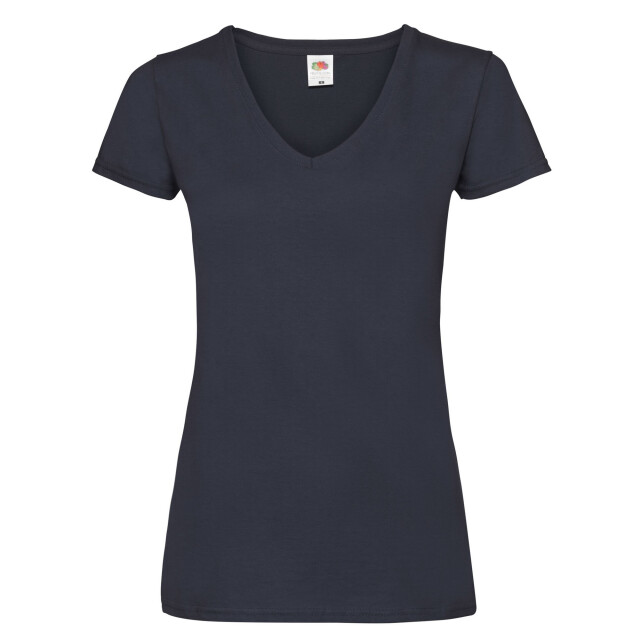 Fruit of the Loom Dames valueweight v hals t-shirt UTFK2216_deepnavy large