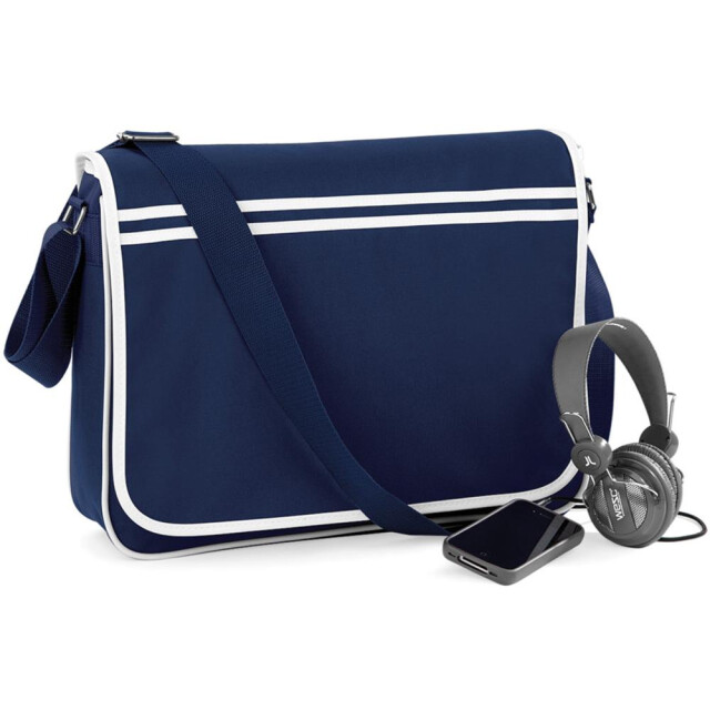 Bagbase Retroverstelbare boodschappentas (12 liter) UTFK223_frenchnavywhite large