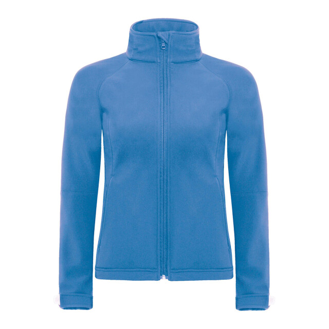 B and C Dames soft shell jas met capuchon UTFK2024_azure large