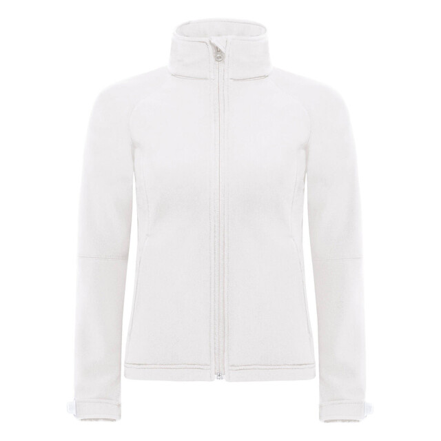 B and C Dames soft shell jas met capuchon UTFK2024_white large