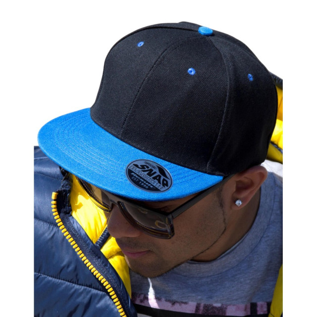 Result Bronx original contrast flat peak baseball cap UTFK2273_blackazure large