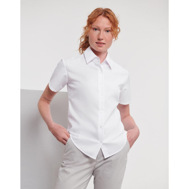 Russell Athletic Dames klassiek oxford overhemd UTFK1927_brightroyal large