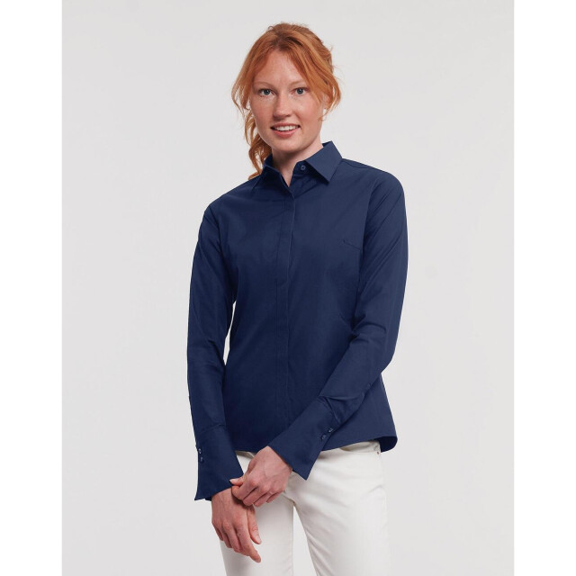 Russell Athletic Dames ultimate stretch shirt met lange mouwen UTFK1929_brightnavy large