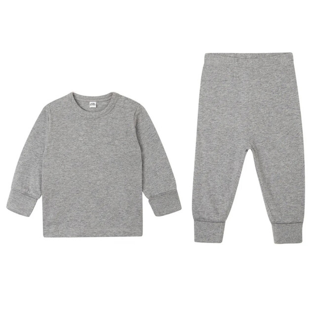 Babybugz Lange pyjamaset voor baby's UTFK2183_greymelangeheather large