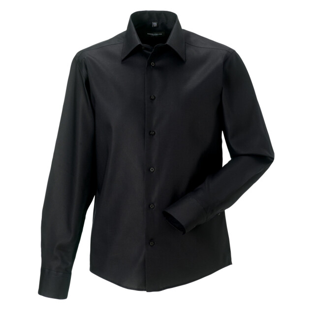 Russell Athletic Heren ultimate non-iron getailleerde overhemd met lange mouwen UTFK2224_black large