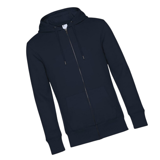 B and C Unisex adult king hoodie met rits UTFK2101_navy large
