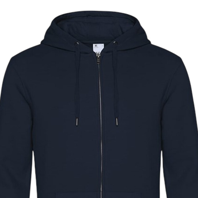 B and C Unisex adult king hoodie met rits UTFK2101_navy large