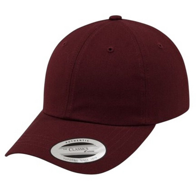 Yupoong Klassieke katoenen keperstof met laag profiel honkbalpet UTFK2311_maroon large