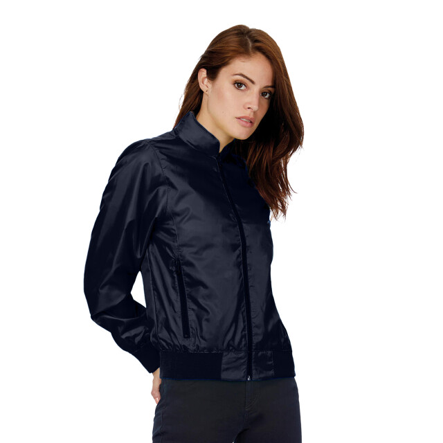 B and C Dames trooper jas UTFK2161_navyneongreen large