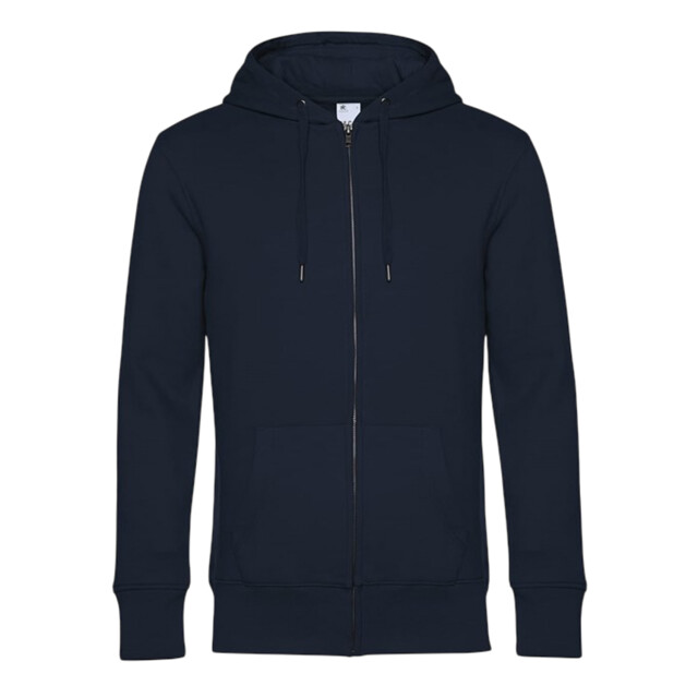 B and C Unisex adult king hoodie met rits UTFK2101_navy large