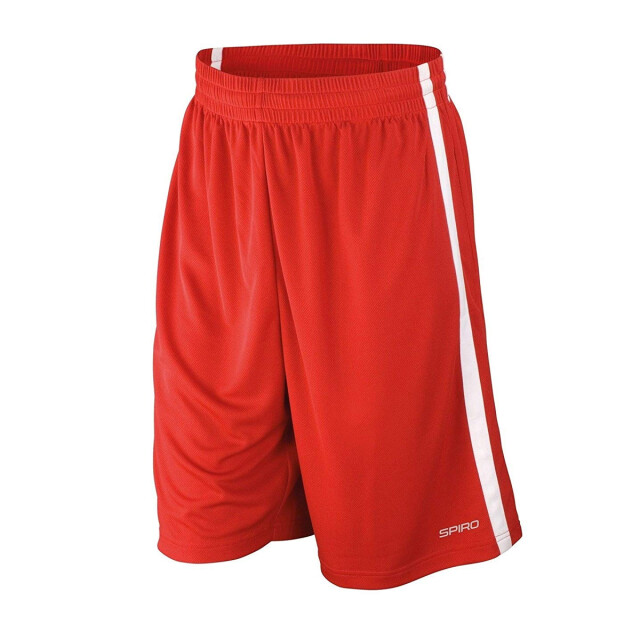 Spiro Impact Heren quick dry basketbal shorts UTFK2055_redwhite large