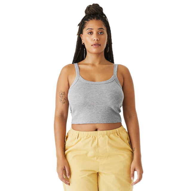 Bella + Canvas Dames micro-rib spaghetti strap tanktop UTFK2051_athleticheather large
