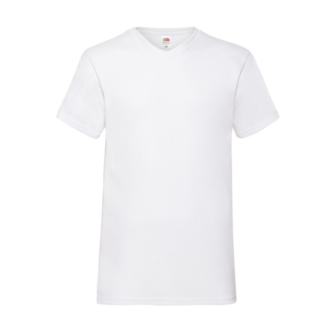Fruit of the Loom Heren valueweight effen v hals t-shirt UTFK2079_white large