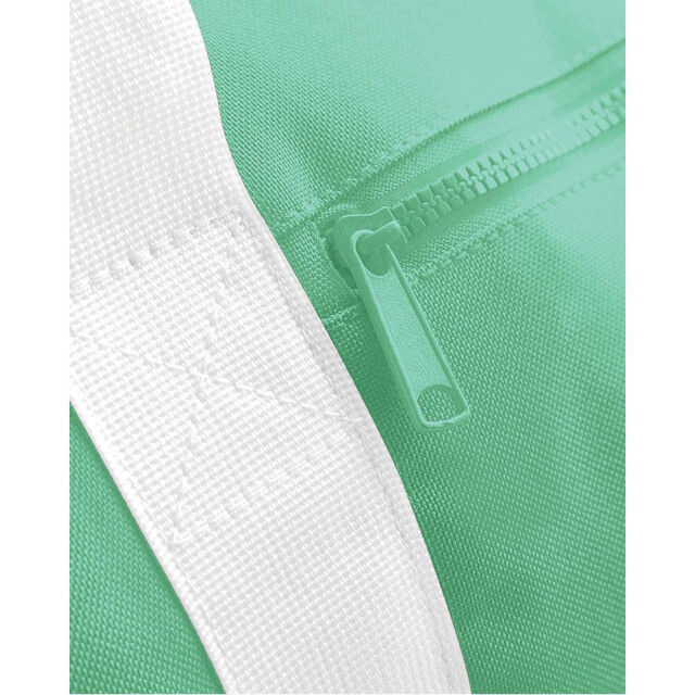 Bagbase Gewoon varsity barrel / duffle bag (20 liter) UTFK183_mintgreenoffwhite large