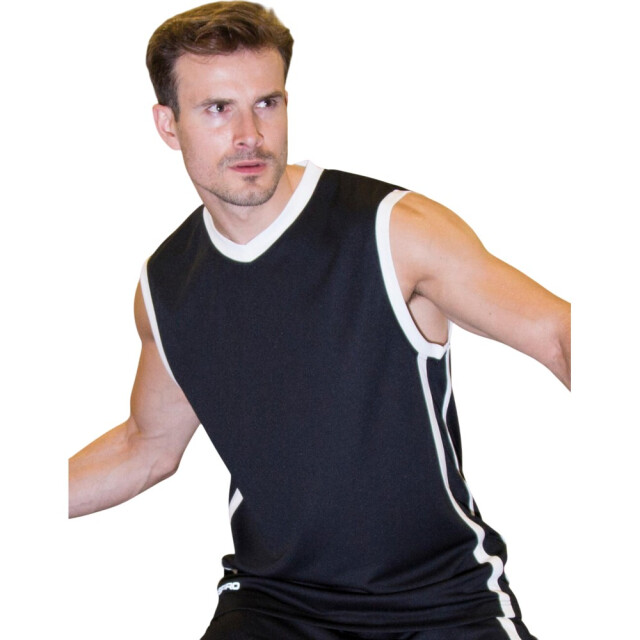 Spiro Impact Heren quick dry mouwloos basketbalshirt UTFK2061_blackwhite large