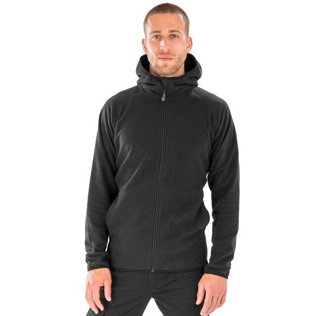 Result Heren microfleece recycled full zip hoodie UTFK2054_black large