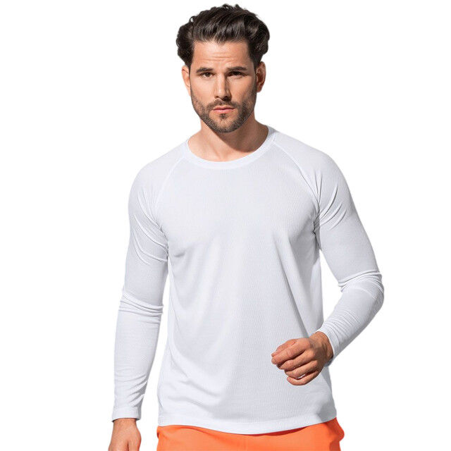 Stedman Stars Heren active 140 t-shirt met lange mouwen UTFK2043_white large