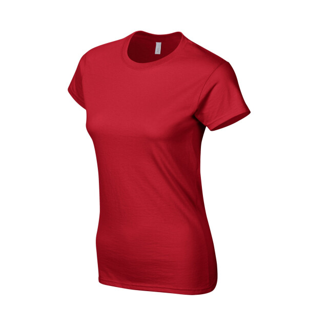 Gildan Dames ringspun cotton soft touch t-shirt UTFK2020_red large