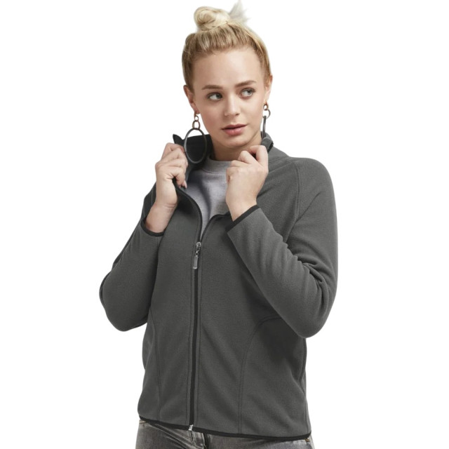 Signature Microfleece tagless fleecejack met rits voor dames UTFK1793_charcoal large