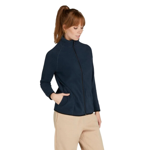 Signature Microfleece tagless fleecejack met rits voor dames UTFK1793_navy large