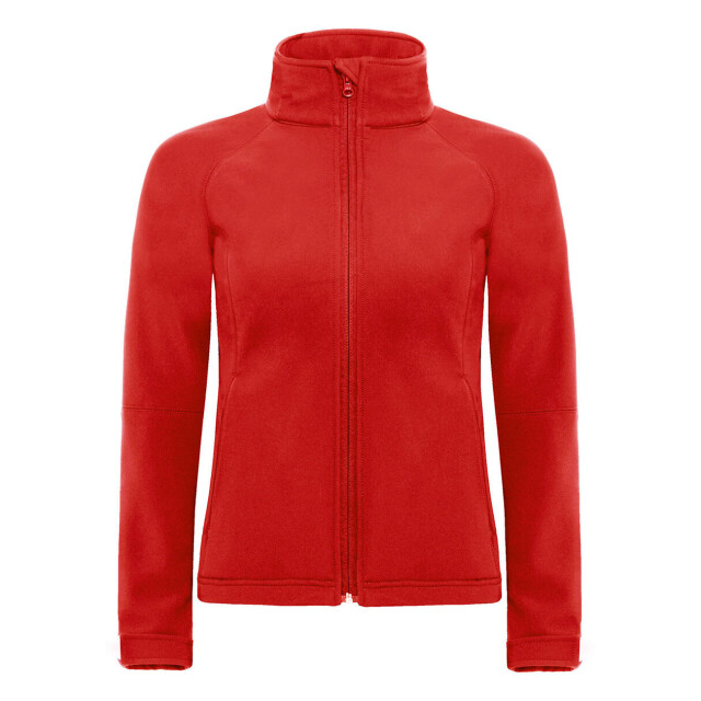 B and C Dames soft shell jas met capuchon UTFK2024_red large