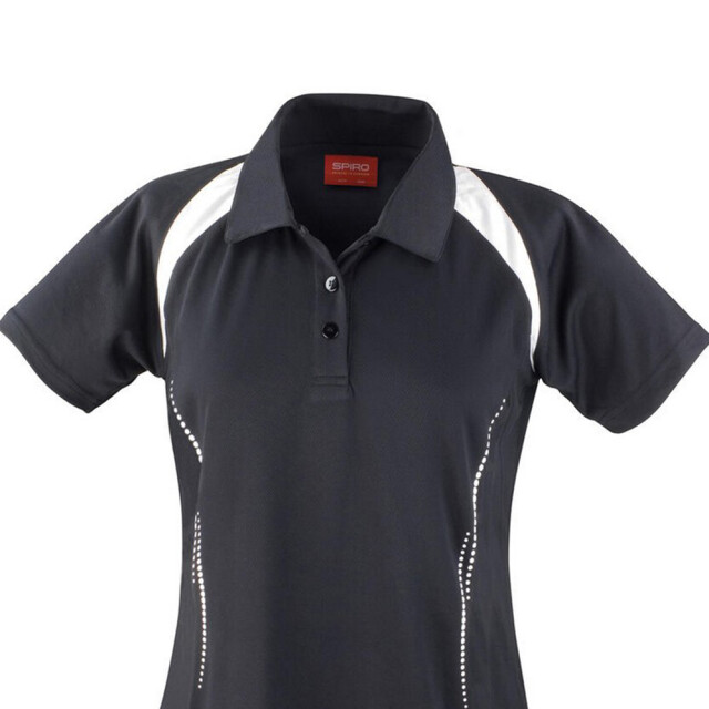 Spiro Impact Dames team spirit poloshirt UTFK2070_blackwhite large