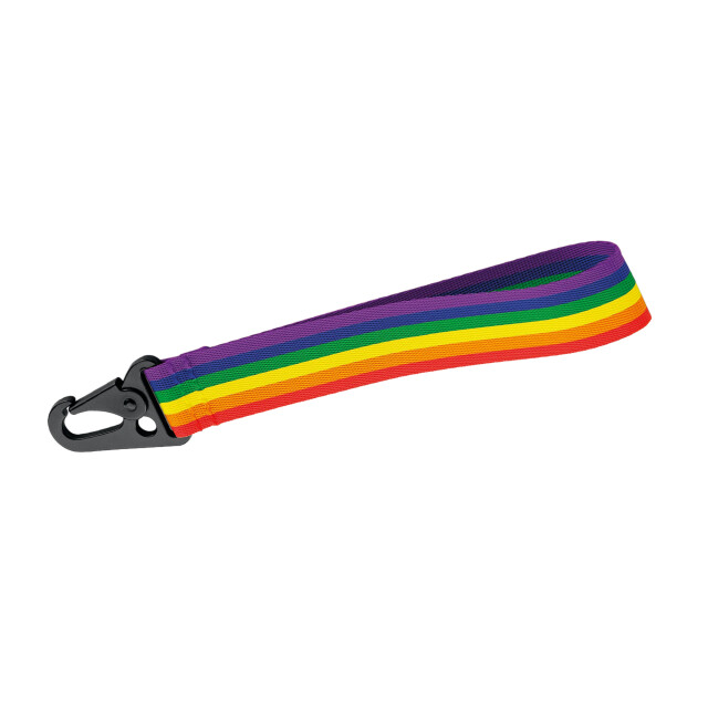 Bagbase Merkbare regenboog gestreepte sleutelclip UTFK2035_multicoloured large