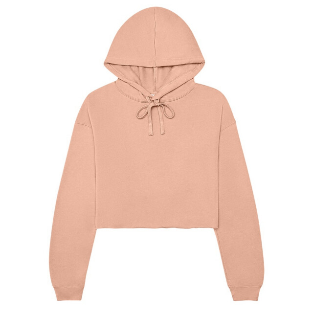 Bella + Canvas Dames fleece crop hoodie UTFK1989_peach large