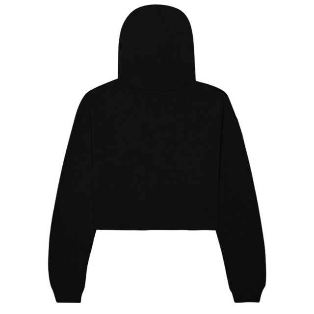 Bella + Canvas Dames fleece crop hoodie UTFK1989_black large
