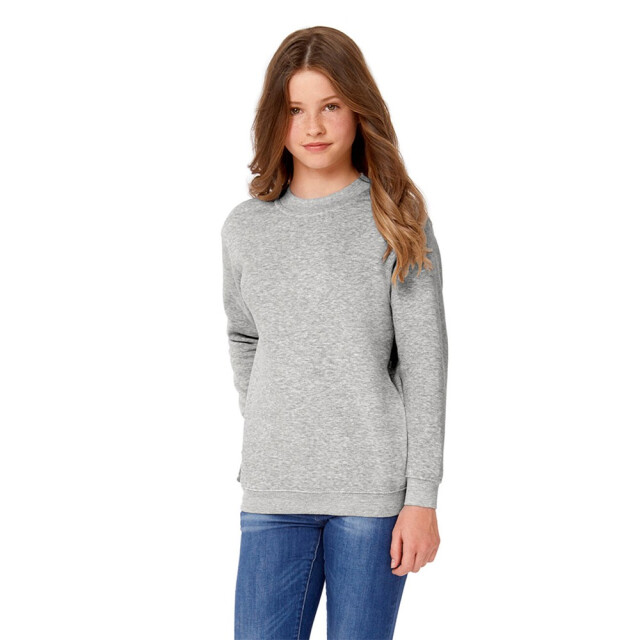 B and C Sweatshirt voor kinderen/kinders set-in UTFK1971_heathergrey large