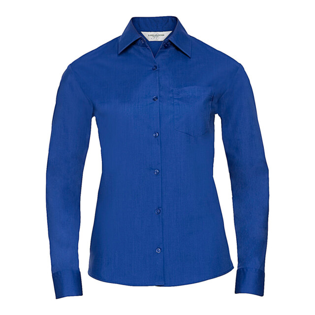 Russell Athletic Dames popeline shirt met lange mouwen UTFK1657_brightroyal large