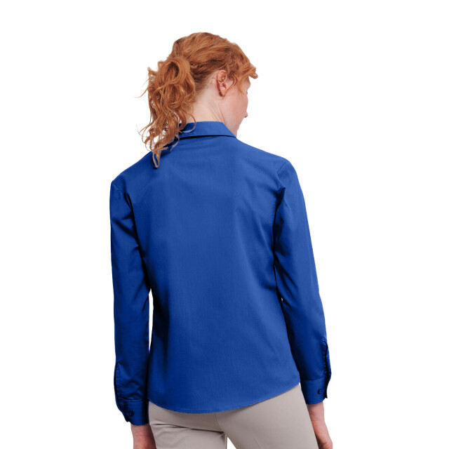 Russell Athletic Dames popeline shirt met lange mouwen UTFK1657_brightroyal large