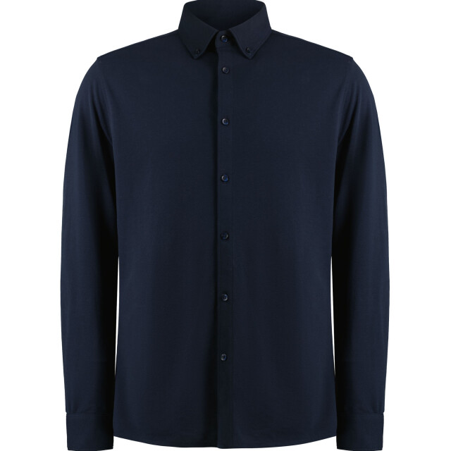 Kustom Kit Heren piqué superwash 60c getailleerd overhemd UTFK1902_navy large