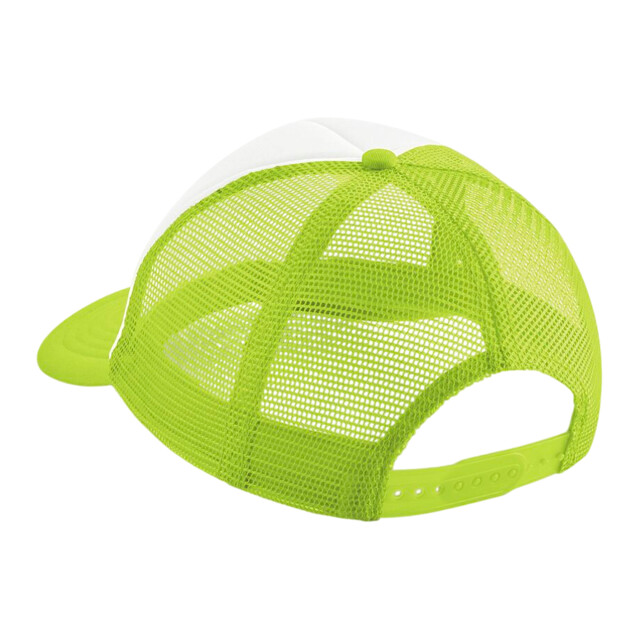 Beechfield Kinder/kinder vintage trucker cap UTFK1906_limegreenwhite large