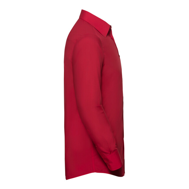 Russell Athletic Heren poplin getailleerd overhemd met lange mouwen UTFK1631_classicred large