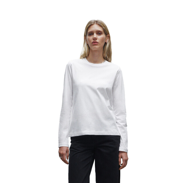 True Blanks Dames regular t-shirt met lange mouwen UTFK1895_white large