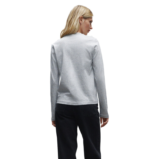 True Blanks Dames regular t-shirt met lange mouwen UTFK1895_greymelange large