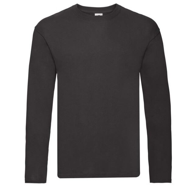 Fruit of the Loom Heren origineel t-shirt met lange mouwen UTFK1869_black large