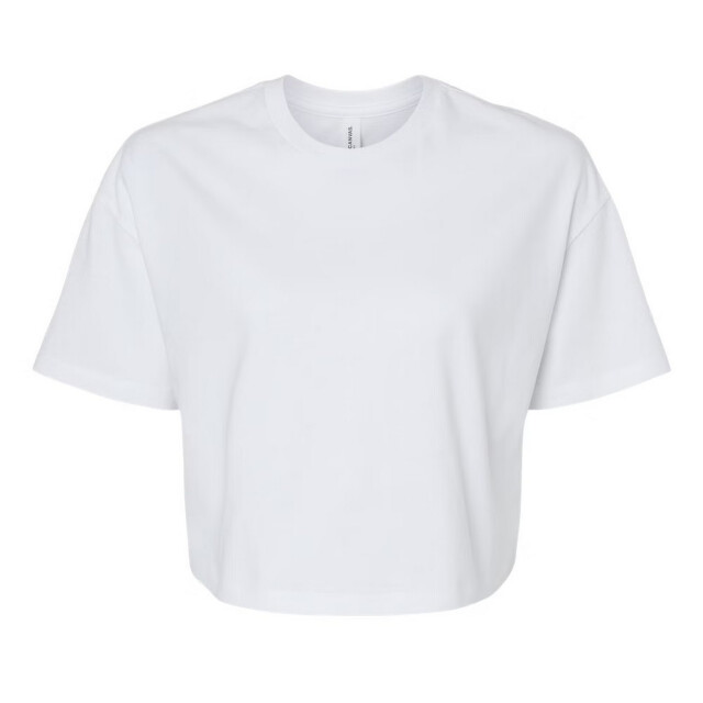 Bella + Canvas Dames jersey crop t-shirt UTFK1889_white large