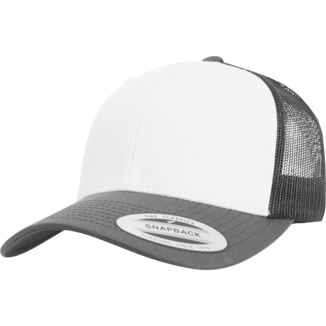Yupoong De klassieke retro contrasterende trucker pet UTFK1874_darkgreywhitedarkgrey large