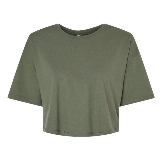 Bella + Canvas Dames jersey crop t-shirt UTFK1889_militarygreen large