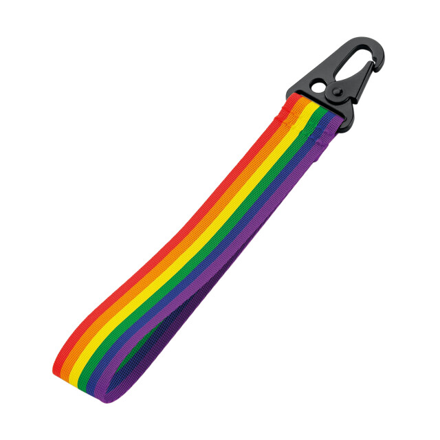 Bagbase Merkbare regenboog gestreepte sleutelclip UTFK2035_multicoloured large